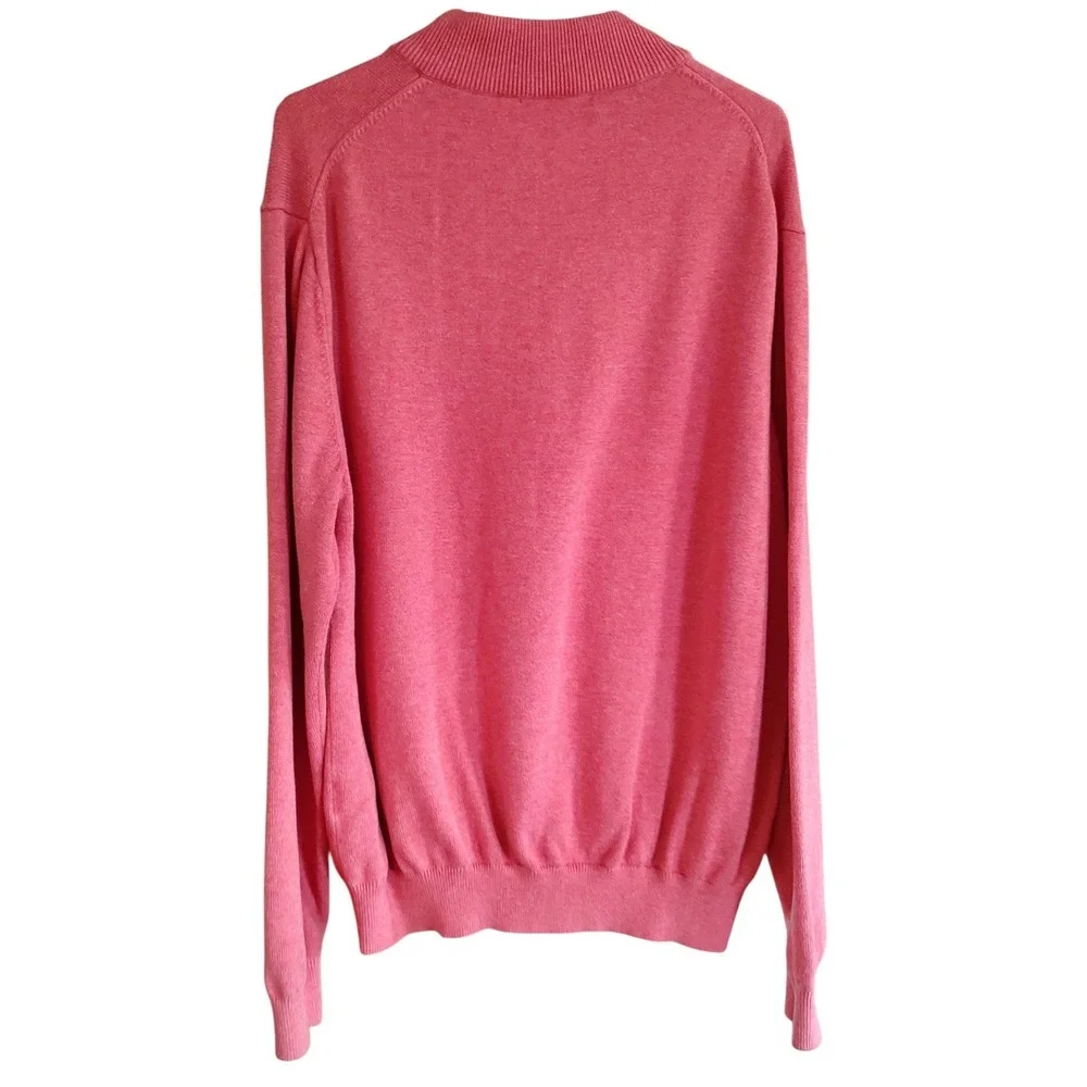 Retro Vineyard Vines Quarter Zip Sweater Long Sleeve Salmon Mens Extra Large‎